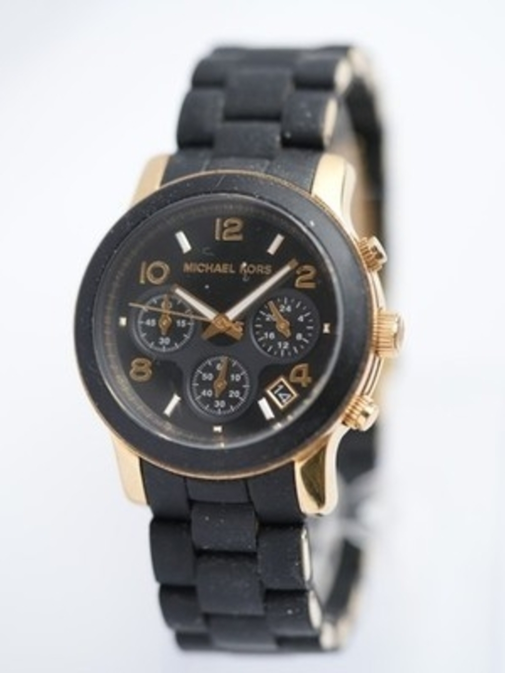 Michael Kors Black and Gold-Tone Women's Chronograph Watch
